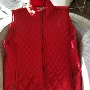 Talbots Womens Petites Red Vest